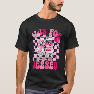 Camiseta Groovy V é para Enfermeira Versada no Dia dos Namo