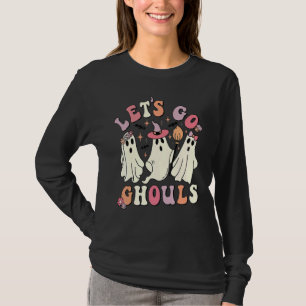 Camiseta Groovy Vamos Lá Espíritos Florais Fantasmas Hippie