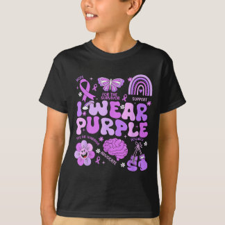 Camiseta Groovy Veste Rouxo Apoia o Dia da Consciência sobr