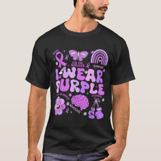 Camiseta Groovy Veste Rouxo Apoia o Dia de Conscientização 