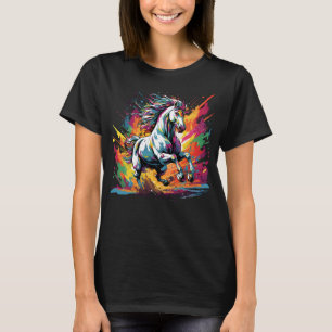 Camiseta Groovy Vintage Race Horse Pop Art