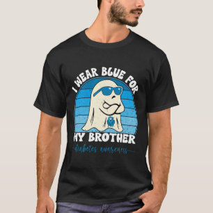 Camiseta Groovy, Visto Azul Para Meu Irmão Diabetes T1d Awa