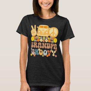 Camiseta Groovy Vovô Hippie Peace Retro Partida F