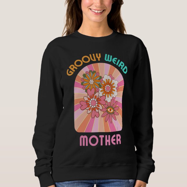 Camiseta Groovy Weird Mother I m the Weird Mom  Matching Ma (Frente)
