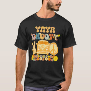 Camiseta Groovy Yaya Retro Correspondente à Chá de fraldas 