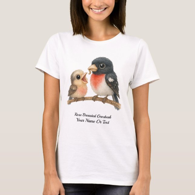 Camiseta Grosbeak de Rosa em greve (Frente)