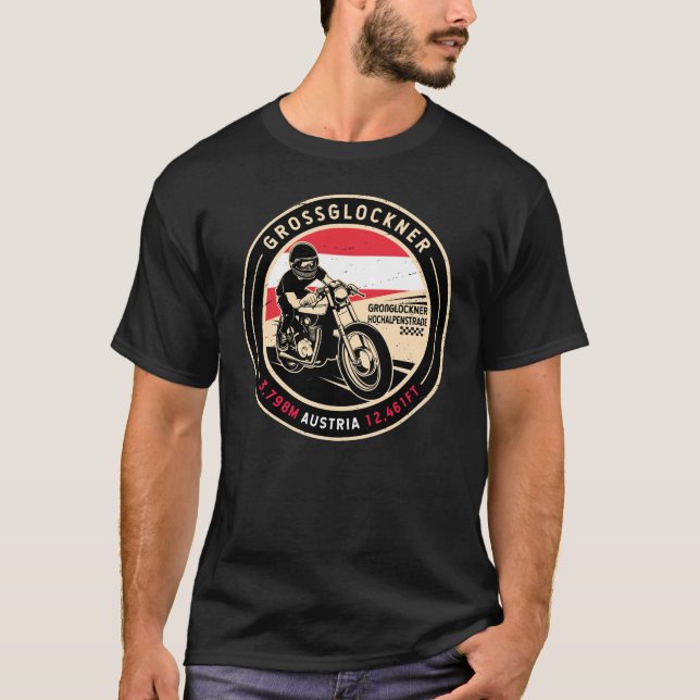 Camiseta Grossglockner | Áustria | Motociclos (Frente)