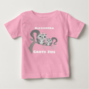 Camiseta Grote zus aanpasbaar naam conheceu eekhoorntjes ba