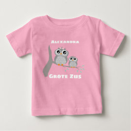 Camiseta Grote zus aanpasbaar naam conheceu uiltjes baby t 