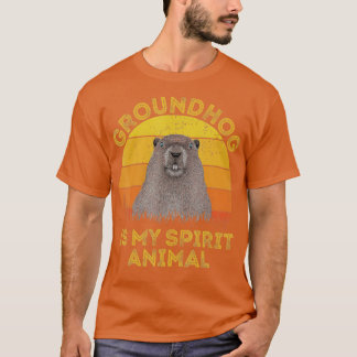 Camiseta Ground Hog Is My Spirit Animal Retro Groundhog Day