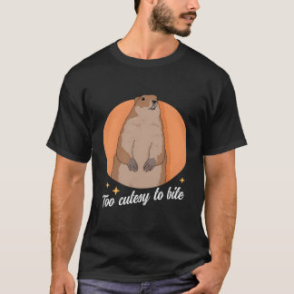 Camiseta Groundhog Demasiado Cutesy Wood-Shock Groundhogs