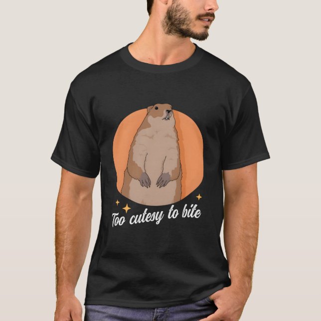 Camiseta Groundhog Demasiado Cutesy Wood-Shock Groundhogs (Frente)