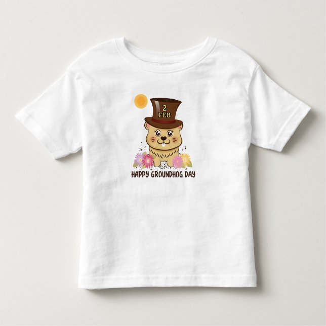 CAMISETA GROUNDHOG DIA MIÚDOS FELIZES DO 2 DE FEVEREIRO (Frente)
