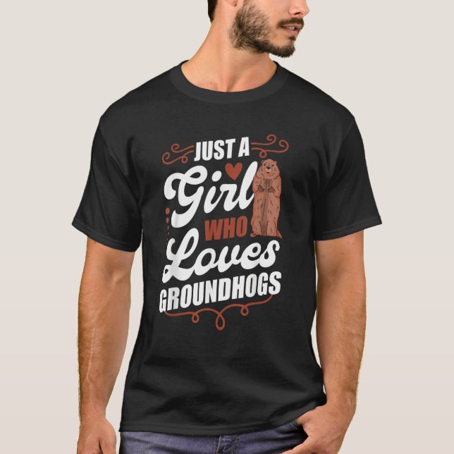 Camiseta Groundhog Girl Marmot Woodchuck (Frente)