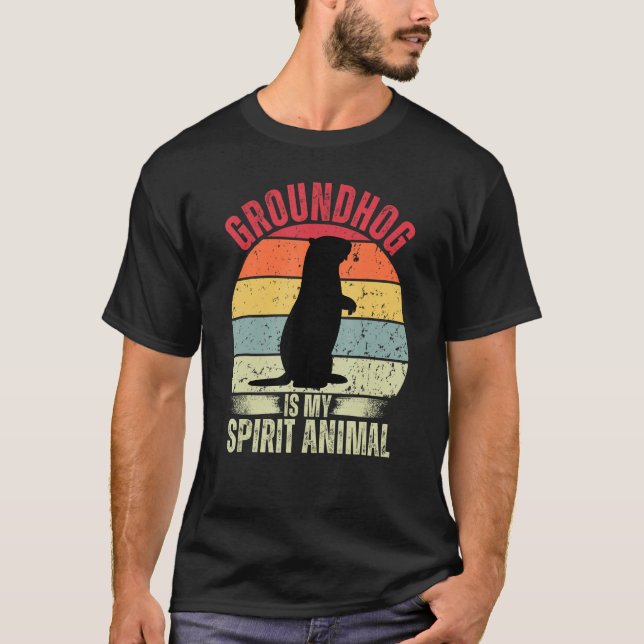 Camiseta Groundhog Is My Spirit Animal Groundhog Day  Anima (Frente)