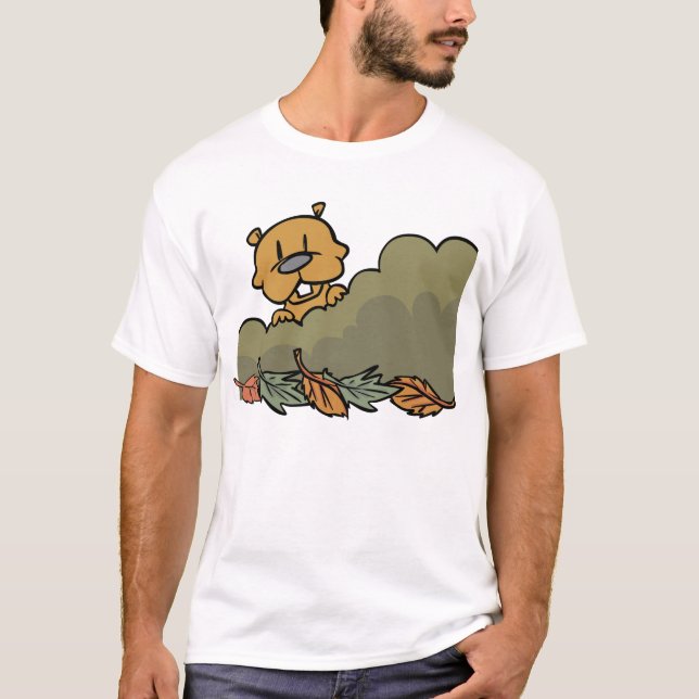 Camiseta Groundhog Pequim Através De Esfregões De Outono (Frente)