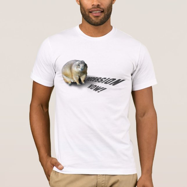 Camiseta Groundhog Phil diz… (Frente)