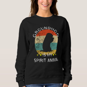 Camiseta Groundhog Spirit Rodent Marmot Retro Vintag
