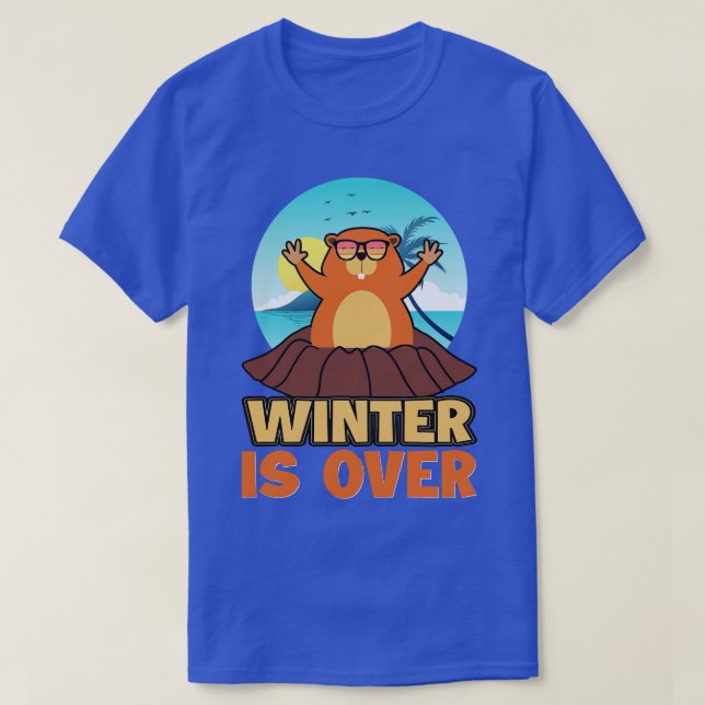 Camiseta Groundhog Winter Acabou (Frente do Design)