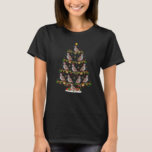 Camiseta Grouse Bird Lights Xmas Papais noeis Groue Christm (Frente)