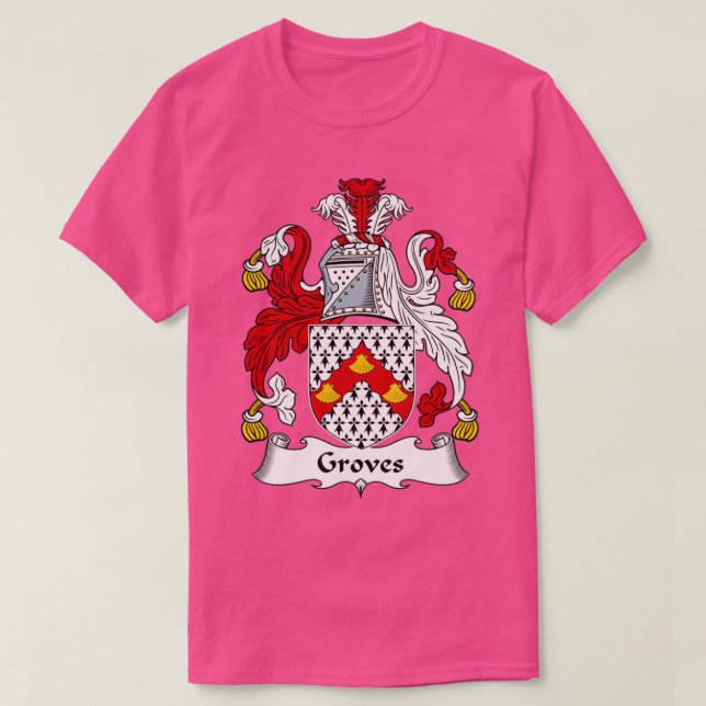 Camiseta Groves Coat of Arms Family Crest  (Frente do Design)