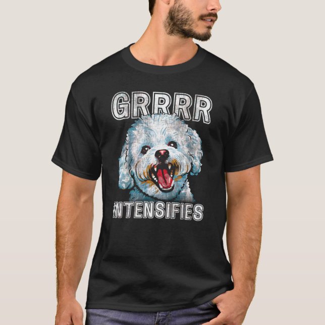 Camiseta Grrr Intensifica Memória Engraçada Do Cachorro Bic (Frente)