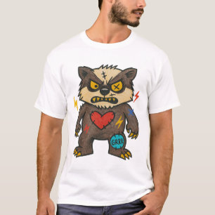 Camiseta GRRR Texugo — Irritado & Adorável