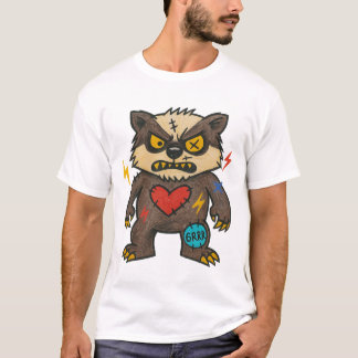Camiseta GRRR Texugo — Irritado & Adorável