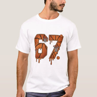 Camiseta GrT Vintage Basquete Gotejante Número 67