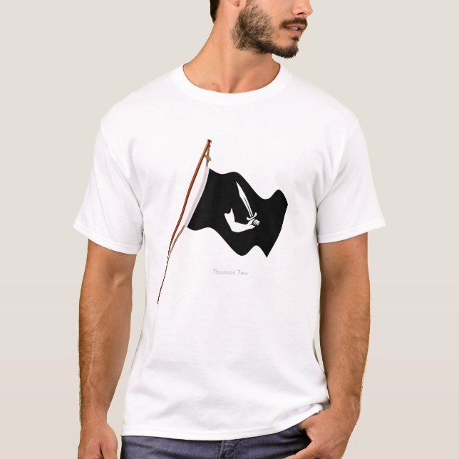 Camiseta Grua alegre da bandeira de Thomas Tew Roger do (Frente)