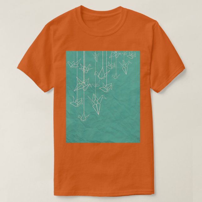 Camiseta Gruas brancas (Frente do Design)