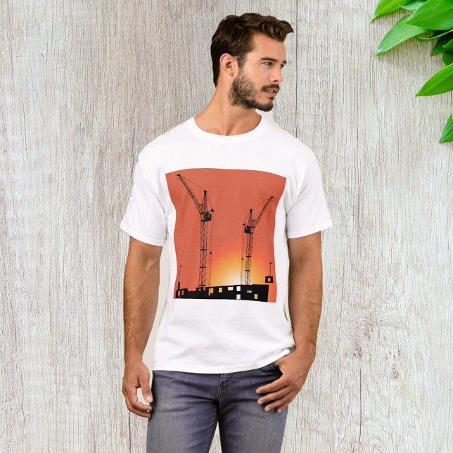 Camiseta Gruas Em Um Prédio (Criador carregado)
