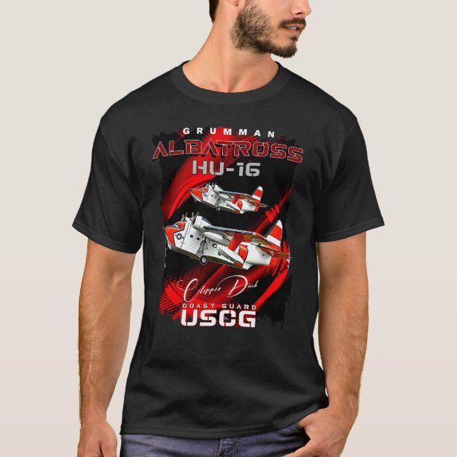 Camiseta Grumman HU-16 Aeronaves de Guarda Costeira de Alba (Frente)