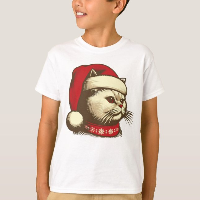 Camiseta Grump Christmas Cat (Frente)