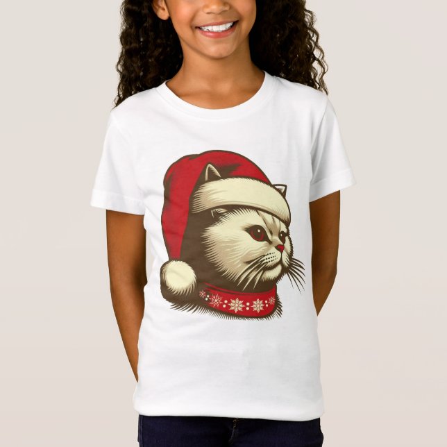 Camiseta Grump Christmas Cat (Frente)