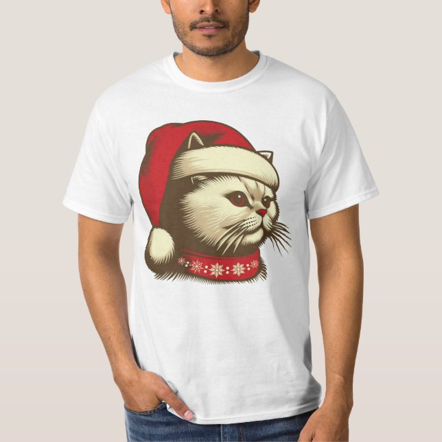 Camiseta Grump Christmas Cat (Frente)