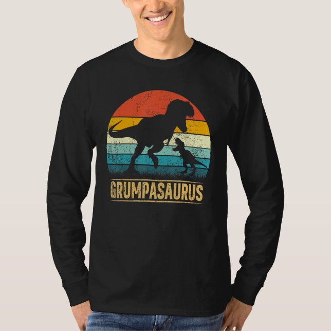 Camiseta Grumpa Saurus T Rex Dinossauro Grumpasaurus Pai (Frente)