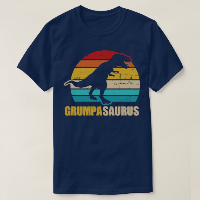 Camiseta Grumpasaurus vintage retro avô (Frente do Design)
