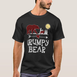 Camiseta Grumpy Bear Christmas Pajama Red Xadrez Buffalo pa