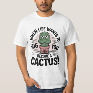 Camiseta Grumpy Cactus - Engraçado Cartoon "Não Hoje"