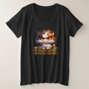 Camiseta Grumpy Calico Cat e citação engraçada