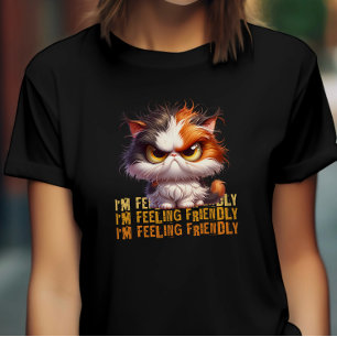 Camiseta Grumpy Calico Cat e citação engraçada