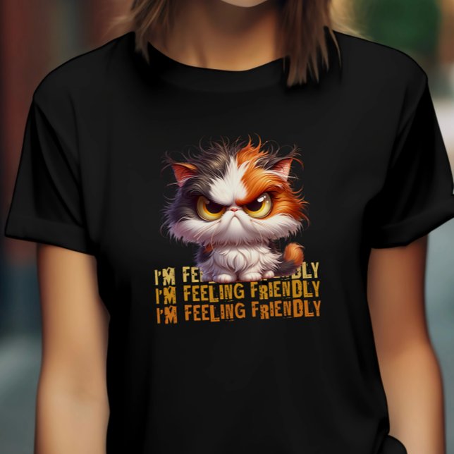 Camiseta Grumpy Calico Cat e citação engraçada (Criador carregado)