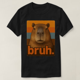 Camiseta Grumpy Capybara “bruh” Meme – Funny Retro Animal 