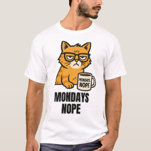 Camiseta Grumpy Cat Coffee Club: segundas-feiras? Não.