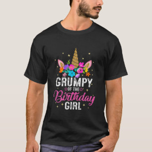 Camiseta Grumpy Da Mãe De Aniversário Dotada De Unicorn B