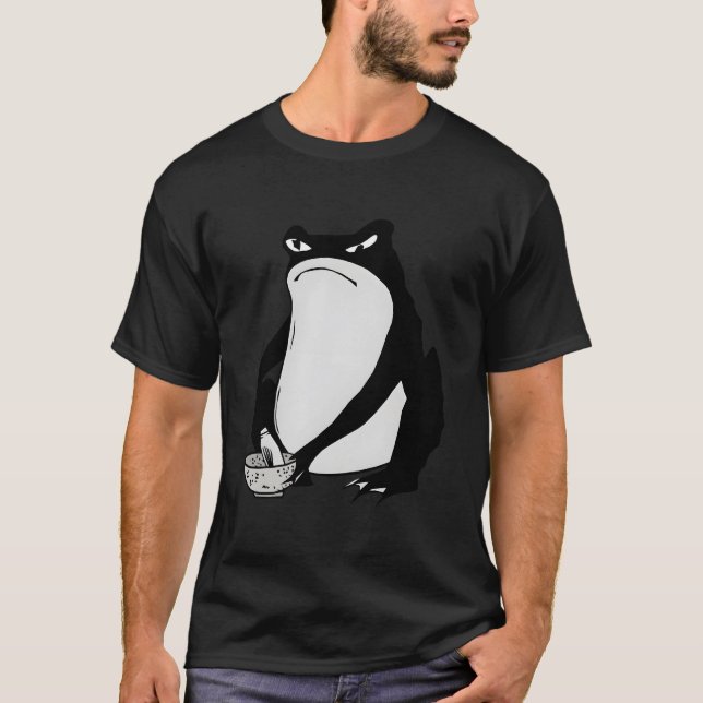 Camiseta Grumpy Frog Drawing Japanese By Matsumoto Hoji (Frente)