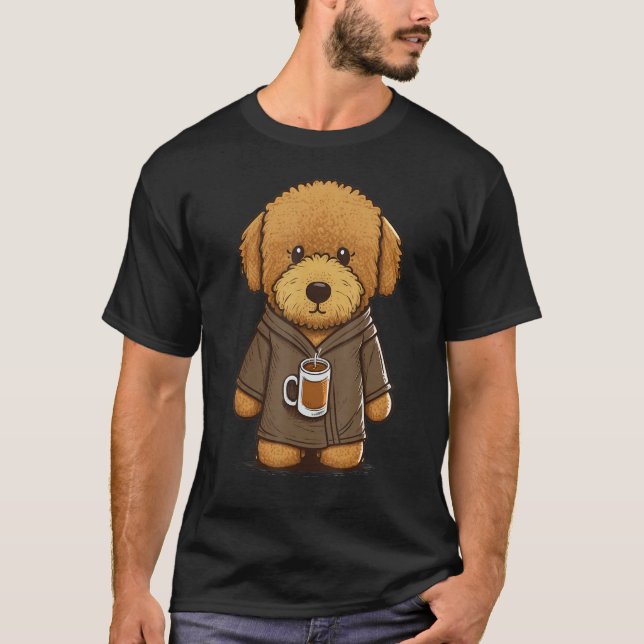 Camiseta Grumpy Goldendoodle Coffee  on Coffee Golden Doodl (Frente)