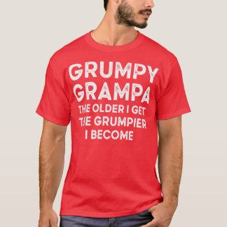 Camiseta Grumpy Grampa Vintage Typografia Antiga Pessoa Ret