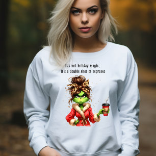 Camiseta Grumpy Green Furry Women ama café